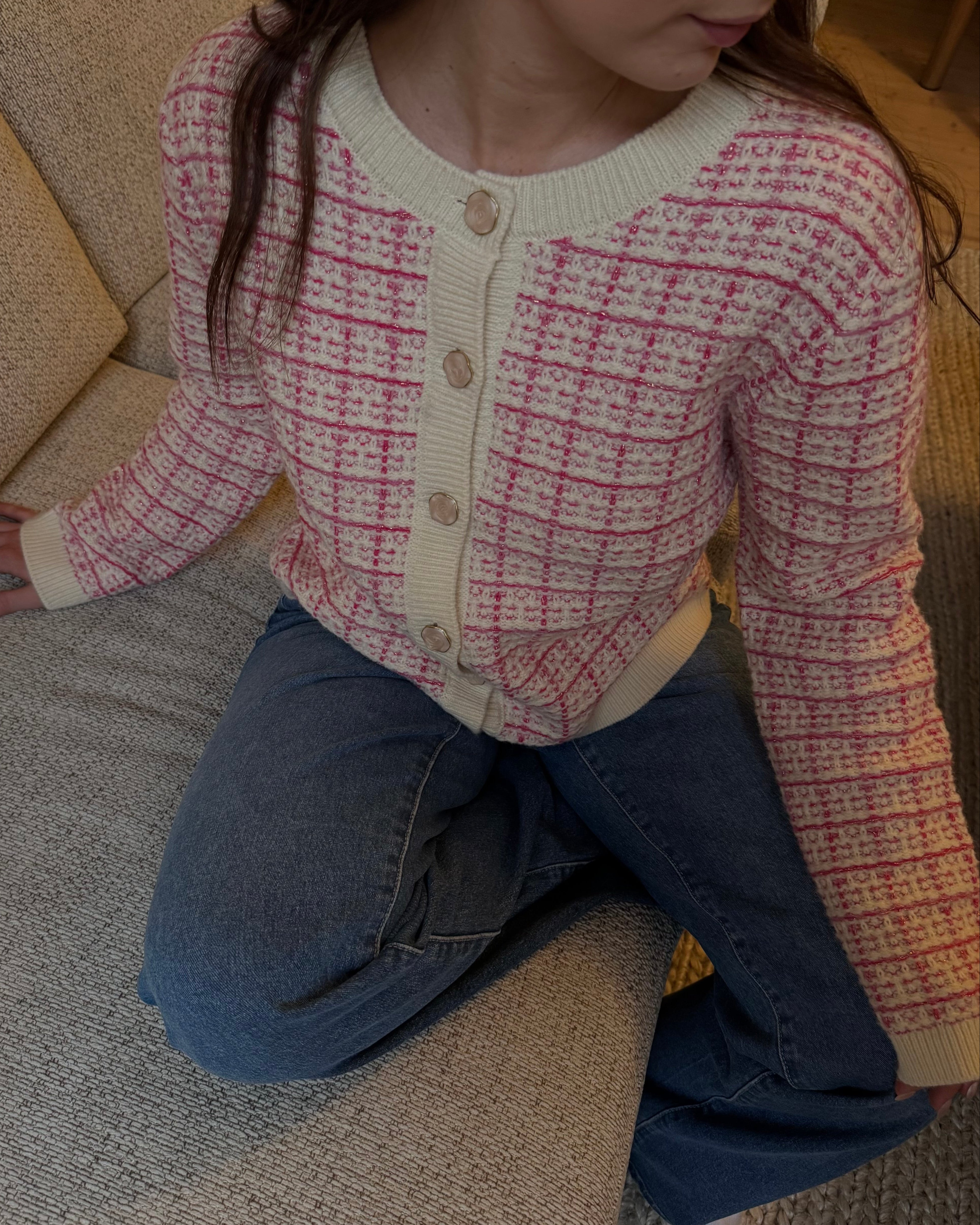 YASLIVIA Knit Cardigan - Birch